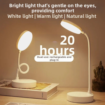 LED λάμπα γραφείου με προστασία ματιών (τροφοδοσία USB, 3W, CRI 80-89, πιστοποιητικό CE, τάση ≤36V)