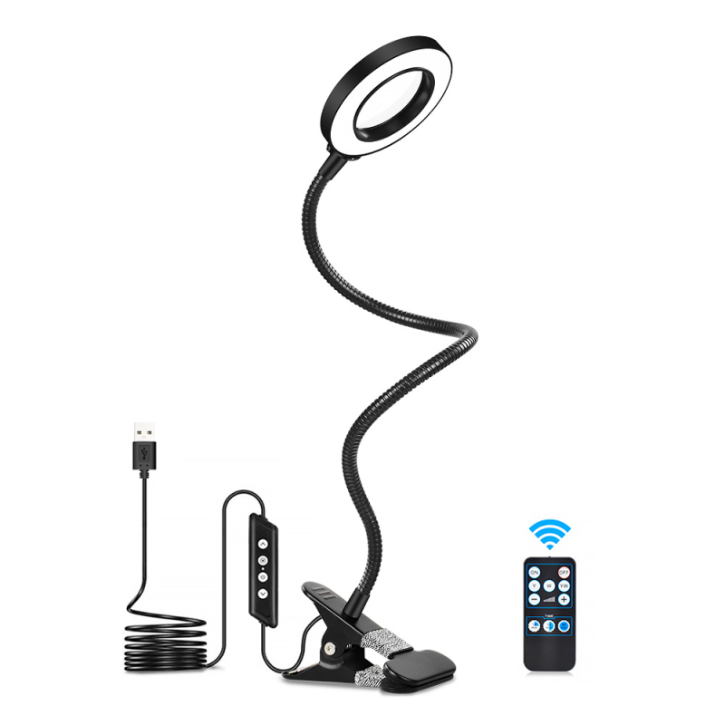 LED κλιπ-λαμπα γραφείου με προστασία ματιών, τηλεχειριστήριο, USB τροφοδοσία, νυχτερινό φως, μεταλλική σκιά, σύγχρονο μινιμαλιστικό σχέδιο, CE πιστοποιημένο
