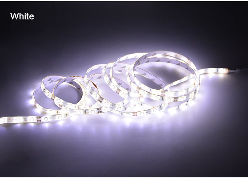 LED juosta drabužinei su judesio jutikliu, USB 5V, 60 LED, 120° kampas, atspari vandeniui