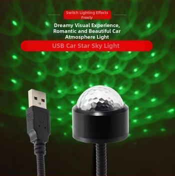 Automobilio vidaus projekcija su žvaigždėtu dangumi — USB apšvietimas — XF-309, ABS, 5V, 0.1W, 1A