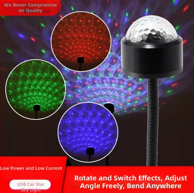 Automobilio vidaus projekcija su žvaigždėtu dangumi — USB apšvietimas — XF-309, ABS, 5V, 0.1W, 1A