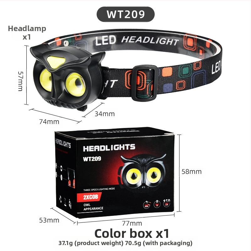 LED galvos žibintas, 10W, 1200mAh baterija, rankinis įkrovimas, nuotolis 100–200 m