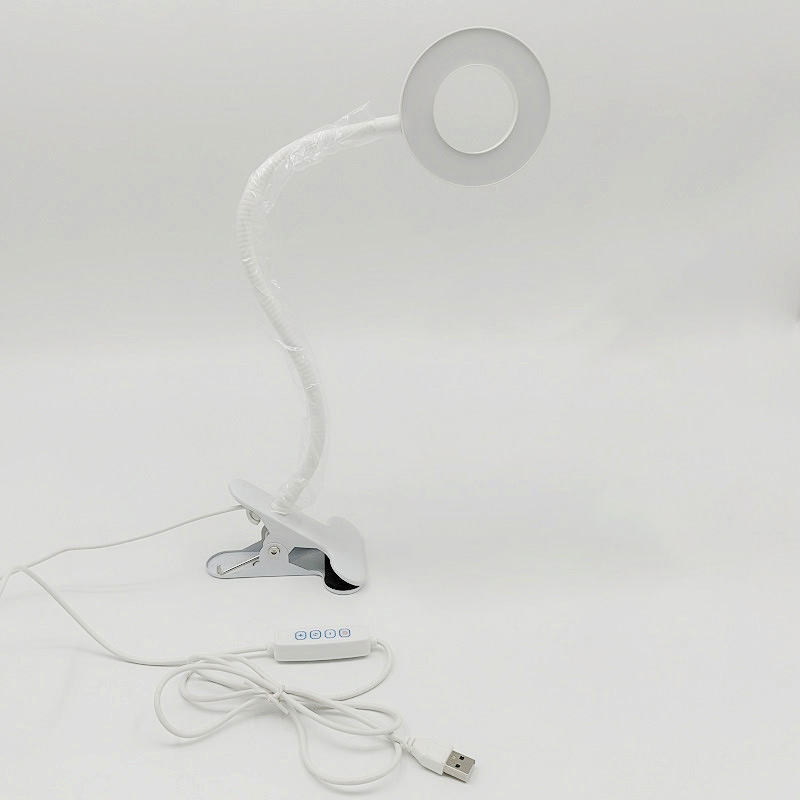 LED φωτιστικό γραφείου με κλιπ για προστασία ματιών, CRI ≥90, τροφοδοσία USB, μεταλλική σκιά, πιστοποιημένο EU CE, νυχτερινό φως