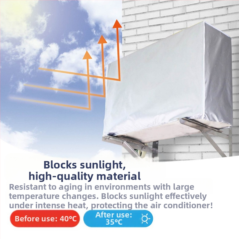 Ārējai klimatiskajai vienībai aizsargs - poliesteraudums, zīmols Meishi Meile, mūsdienīgs minimālisma stils, aizsardzība pret putekļiem un laikapstākļiem