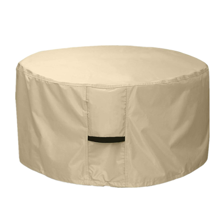 Apaļš uguns aizsargs vāks, 210D Oxford audums, ārējai lietošanai, pret vēju un putekļiem, piemērots griliem un brazieriem