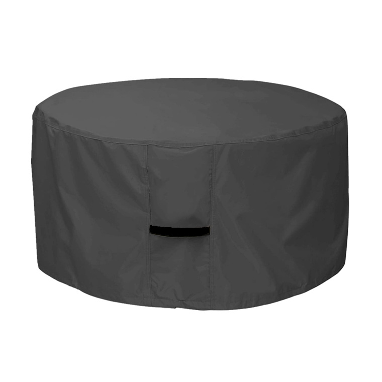 Apaļš uguns aizsargs vāks, 210D Oxford audums, ārējai lietošanai, pret vēju un putekļiem, piemērots griliem un brazieriem