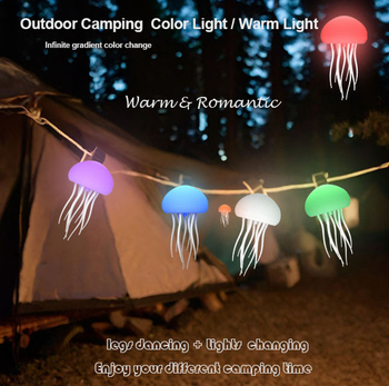 XYC NLT-5 Медуза лампа – гласово активирана, 5-цветни градиентни пипала, ABS-акрилно-пластмаса, модели NLT-5A/NTL-5B