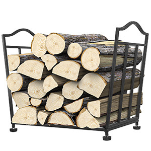 Τριών επιπέδων μεταλλικός ράφι για ξύλα, αναδιπλούμενος, πολλαπλών χρήσεων (Υλικό: σίδηρος; 3 επίπεδα; κατάλληλο για εξωτερικό κάμπινγκ και αποθήκευση στο σαλόνι)