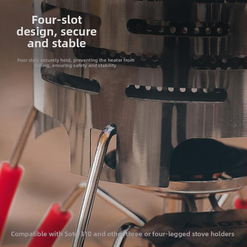 Mini kempinga apkures krāsns ar infrasarkano apkuri, nerūsējošais tērauds, rokas sildītājs, 120x145 mm