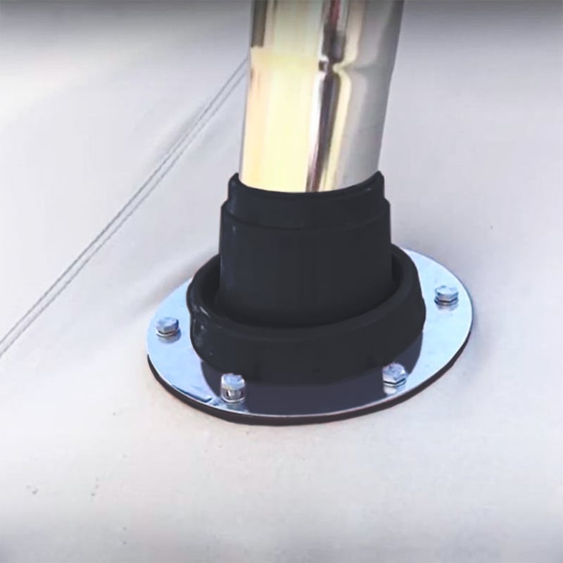 Silicone izoliacinis vamzdelis krosnies dūmtraukio vamzeliui – anti-įdegimas, vamzlinė daugiasluoksė danga, iki 280°C, šilumos laidumas 0,03 W/mK