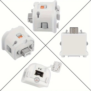 Wii ускорител за ръкохватка с Bluetooth връзка, USB интерфейс, ABS корпус, тегло 83 г, пакет включва акселератор и силиконов калъф