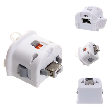 Wii ускорител за ръкохватка с Bluetooth връзка, USB интерфейс, ABS корпус, тегло 83 г, пакет включва акселератор и силиконов калъф