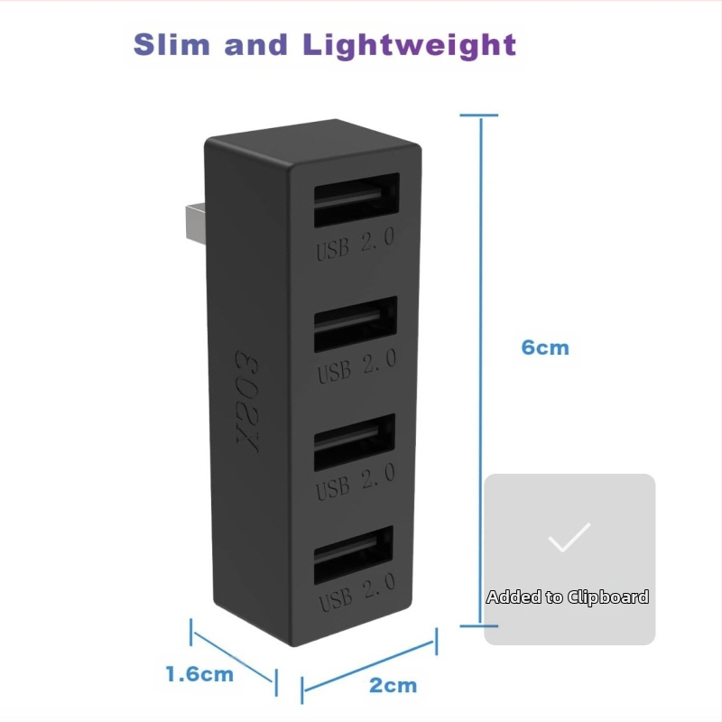 USB docking stanica pre Xbox Series S XS01 so 4 USB 2.0 porty, priame pripojenie, ABS materiál.