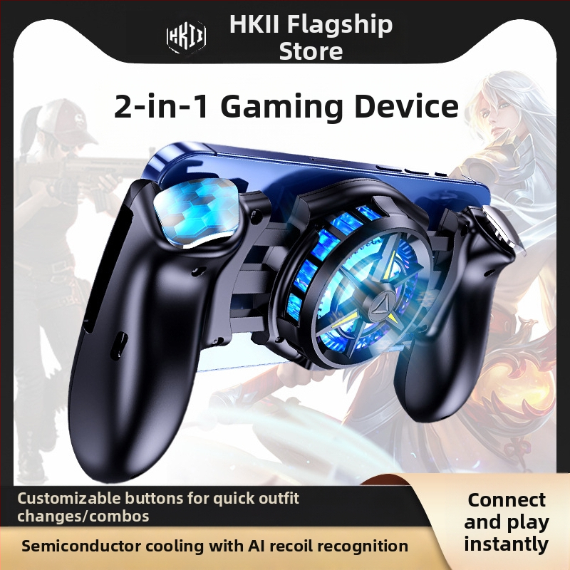 JK02 гейм контролер със полупроводниково охлаждане, Bluetooth, Type-C, вибрационна обратна връзка, съвместим с Android и iOS