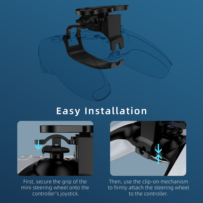 JYS PS5 Mini rool mängude jaoks – mudel JYS-P5208, ABS materjal, 58.5 g, PS5 ühilduv roolitarvik