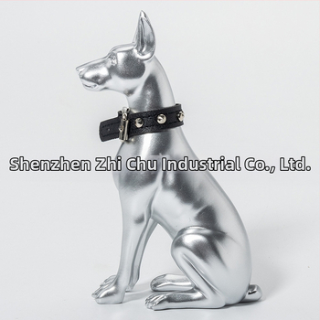 Декоративна статуетка на куче за дневната стая, естествена смола, модерен минималистичен стил