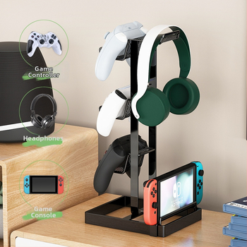 Επιτραπέζιος οργανωτής αποθήκευσης για κονσόλες παιχνιδιών, ακουστικά και τηλέφωνα — χάλυβας άνθρακα, πολυχρηστικός, 1-επίπεδη, οργανωτής κρεβατοκάμαρας