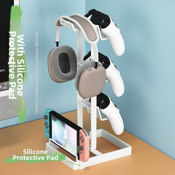 Επιτραπέζιος οργανωτής αποθήκευσης για κονσόλες παιχνιδιών, ακουστικά και τηλέφωνα — χάλυβας άνθρακα, πολυχρηστικός, 1-επίπεδη, οργανωτής κρεβατοκάμαρας