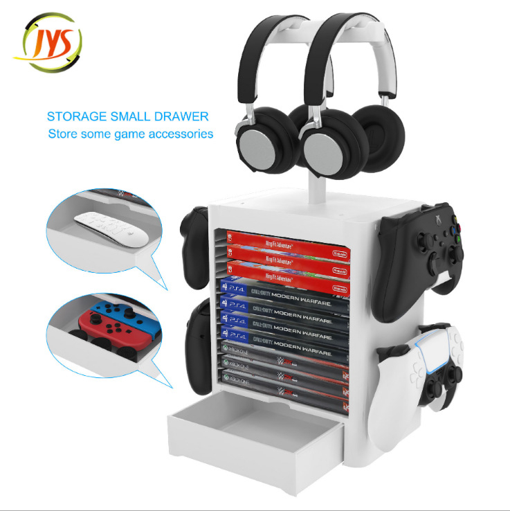 Държач за дискове за игри – мултифункционален, съвместим с PS5, Xbox Series X/S и Switch, ABS материал