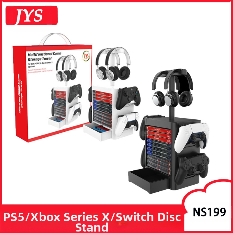 Multifunkčný stojan na herné disky – kompatibilný s PS5, Xbox Series X/S a Switch, ABS materiál