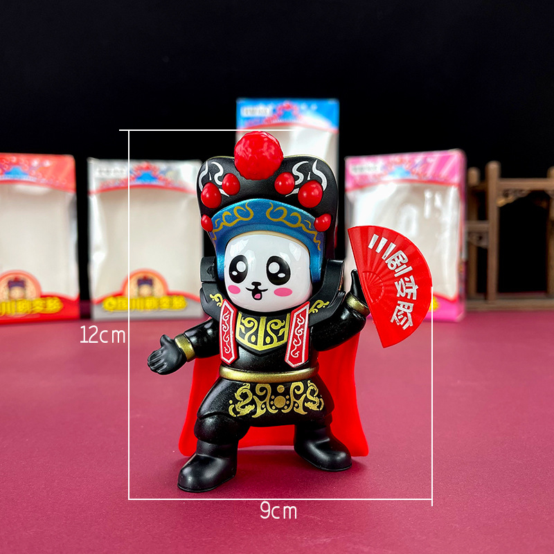 Figurină decorativă din plastic cu schimbarea feței, inspirată de Opera Sichuan, stil chinezesc (Material: Plastic; Stil: Chinezesc; Proces de fabricație: turnare prin injecție; Design: schimbare a feței; Utilizare: decor de birou)