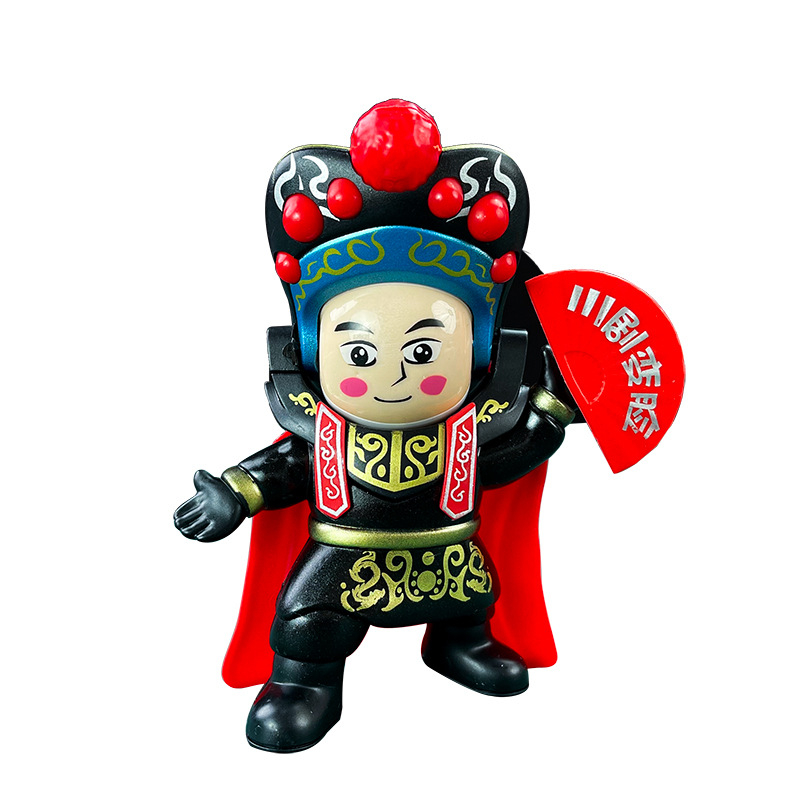 Figurină decorativă din plastic cu schimbarea feței, inspirată de Opera Sichuan, stil chinezesc (Material: Plastic; Stil: Chinezesc; Proces de fabricație: turnare prin injecție; Design: schimbare a feței; Utilizare: decor de birou)