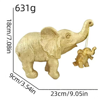 Десктоп украшение: мультяшен слон от синтетична смола, гравиран, подарък за Деня на майката, Деня на влюбените, сватба или рожден ден
