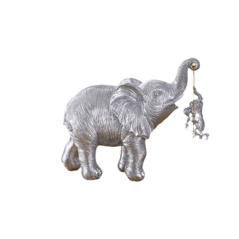 Десктоп украшение: мультяшен слон от синтетична смола, гравиран, подарък за Деня на майката, Деня на влюбените, сватба или рожден ден