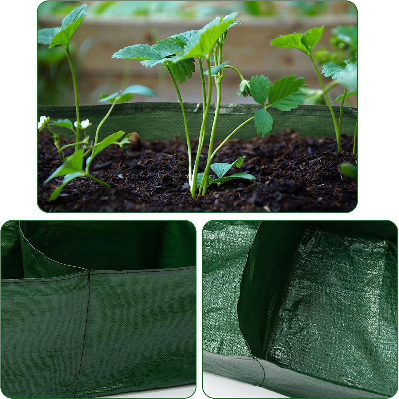 Sac de plantare cu design cu plasă pătrată, material polietilen, pentru folosire pe podea, pentru grădină de casă