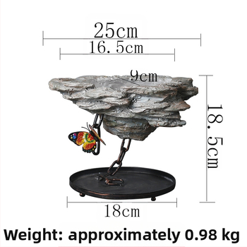 Χειροποίητη γλάστρα από ρητίνη με κρεμαστό σχέδιο από σφυρήλατο σίδερο, κατάλληλη για επιτραπέζια, δάπεδο ή γραφείο διακόσμηση
