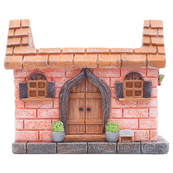 Десктоп съд за сукуленти от смола, китайски стил – дизайн на селска къща, декоративни изделия от смола, картонена опаковка