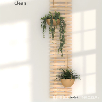 Δύο επιπέδων επιτοίχιο ράφι φυτών από ξύλο/μπαμπού, πολλαπλών χρήσεων, αντιδιαβρωτικό