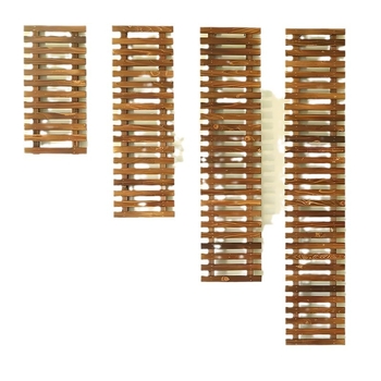 Δύο επιπέδων επιτοίχιο ράφι φυτών από ξύλο/μπαμπού, πολλαπλών χρήσεων, αντιδιαβρωτικό