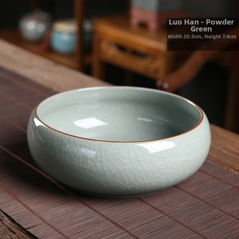 Keraminis hidroponinis vazonas, rankų darbo, stalinis dizainas kinų stiliuje, tinkamas namų ir biuro sodinimui