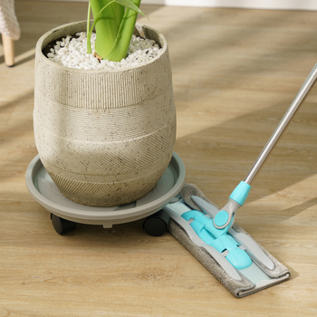 Judantis vazonų padėklas su ratukais ir vandens rezervuaru, iš plastiko, gaminamas injekciniu formavimu