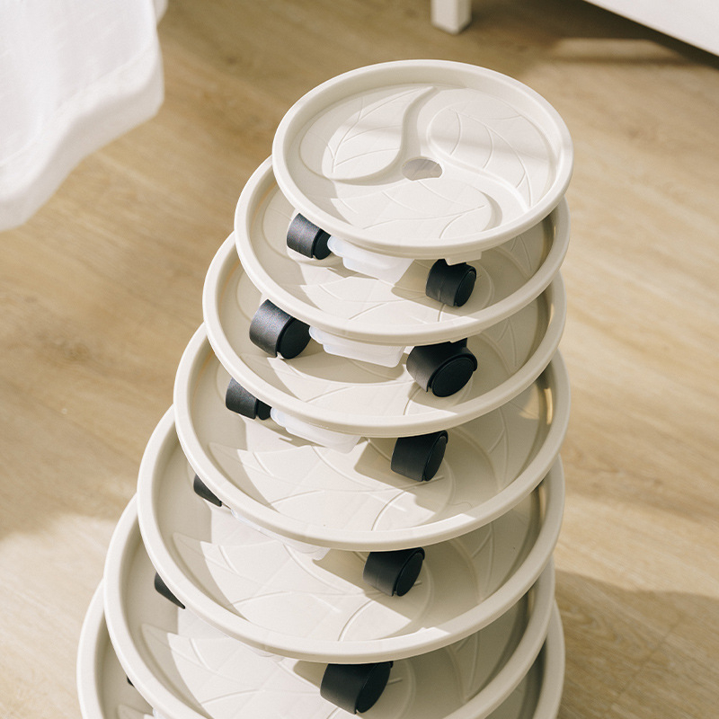 Judantis vazonų padėklas su ratukais ir vandens rezervuaru, iš plastiko, gaminamas injekciniu formavimu