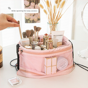 Τσαντάκι καλλυντικών ταξιδιού, στυλ χερού τσάντας, πολυεστέρας, πολλαπλών χρήσεων, για καλλυντικά και προϊόντα περιποίησης, ιαπωνικό στυλ, μοντέλο 12245