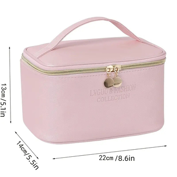 PU кожена козметична чанта, корейски стил, голям капацитет, водоустойчива, за пътуване