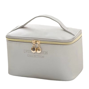 PU кожена козметична чанта, корейски стил, голям капацитет, водоустойчива, за пътуване