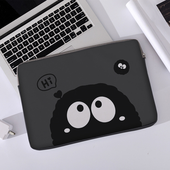 Nešiojamojo kompiuterio dėklas su karikatūrų raštu, 600D medžiaga, poliesterio pamušalas, kvėpuojantis, atsparus dėvėjimui, šoko sugerimas