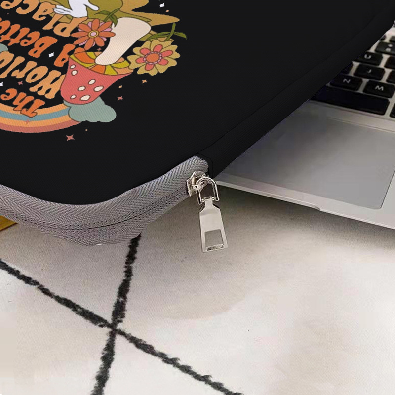 Nešiojamojo kompiuterio dėklas su karikatūrų raštu, 600D medžiaga, poliesterio pamušalas, kvėpuojantis, atsparus dėvėjimui, šoko sugerimas