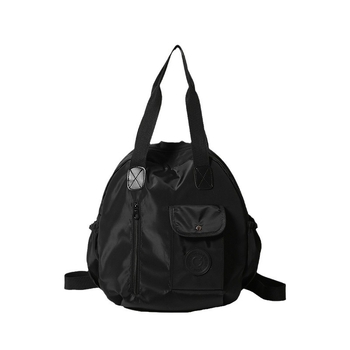 Раница от нейлон с градски минималистичен стил, хоризонтална квадратна форма, цип за отваряне, вътрешен джоб за телефон