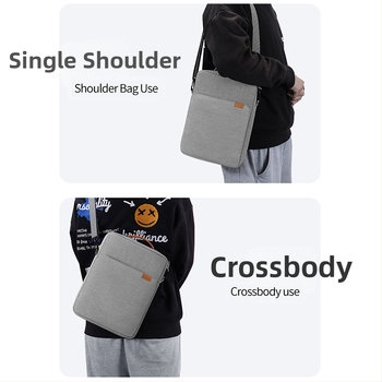 Planšetinio kompiuterio krepšys per petį, miesto paprastas stilius, poliesteris, kvėpuojantis, vandeniui atsparus, dėvėjimuisi atsparus, medvilnės padas