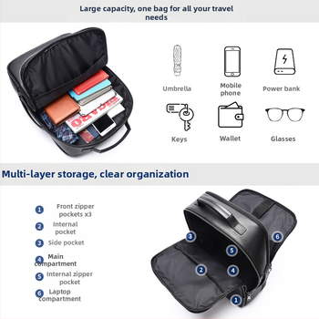 Ανδρικό επιχειρηματικό σακίδιο από γνήσιο δέρμα, χωρητικότητα 20–35 L, συμβατό με 15 ιντσών φορητό, αδιάβροχο, δέρμα πρώτης στρώσης