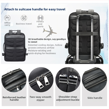 Ανδρικό επιχειρηματικό σακίδιο από γνήσιο δέρμα, χωρητικότητα 20–35 L, συμβατό με 15 ιντσών φορητό, αδιάβροχο, δέρμα πρώτης στρώσης