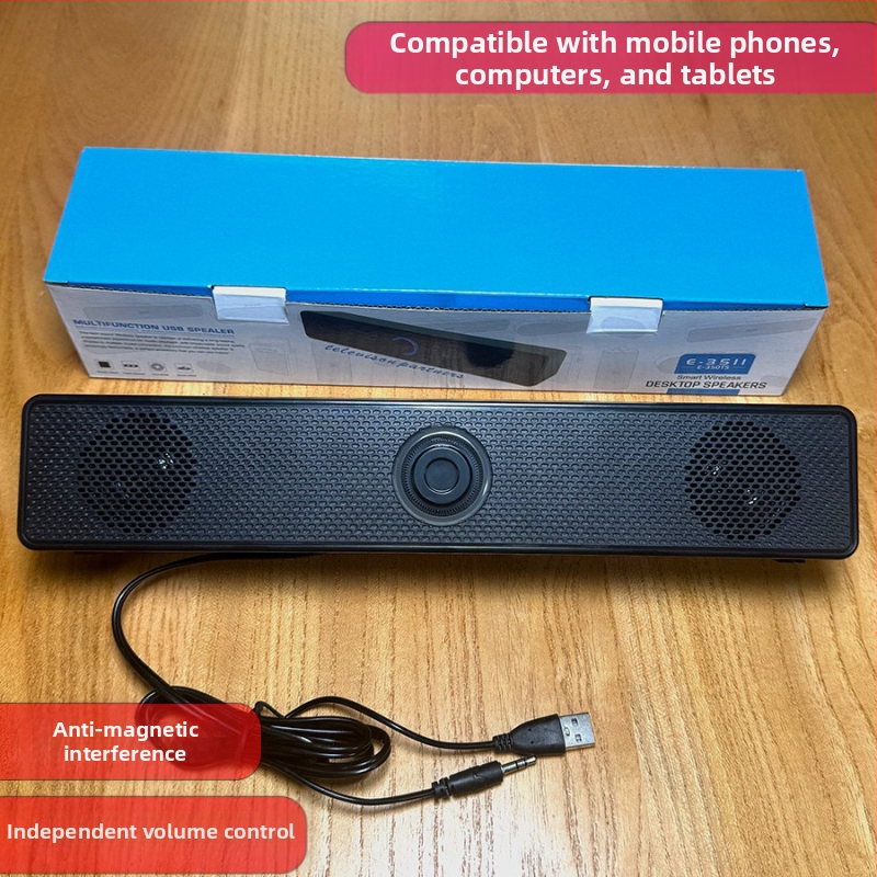 Bluetooth настолен говорител, 2-канален, USB интерфейс, 2 драйвера, макс. мощност 6W, 5V захранване, управление с копче