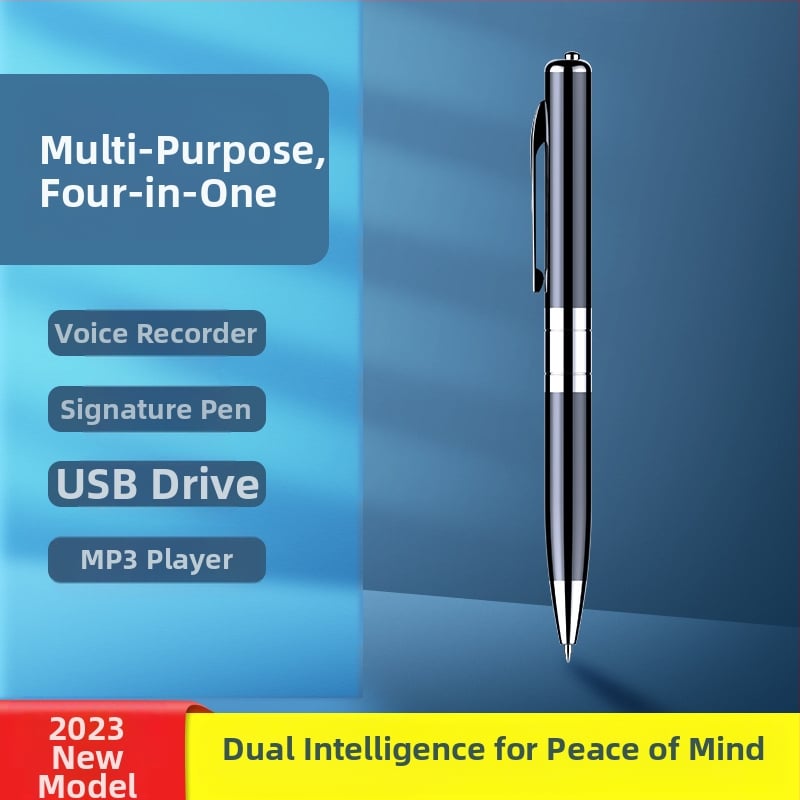 Q91 записваща писалка, еднократно записване, преносим WAV рекордер, USB 2.0, 15 ч запис, дву микрофона, обхват 5–10 м