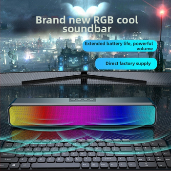 Φωτιστικό LED marquee με ασύρματο ηχείο Bluetooth, RGB φωτισμός, 2 ηχεία, Bluetooth 5.0, 40Hz-20kHz, SNR ≥85dB, εμβέλεια 10 m