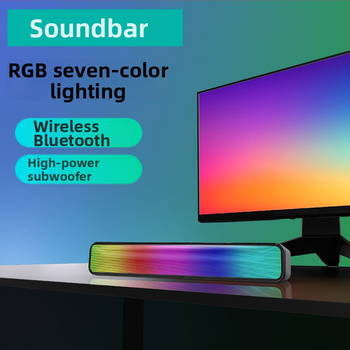 Φωτιστικό LED marquee με ασύρματο ηχείο Bluetooth, RGB φωτισμός, 2 ηχεία, Bluetooth 5.0, 40Hz-20kHz, SNR ≥85dB, εμβέλεια 10 m