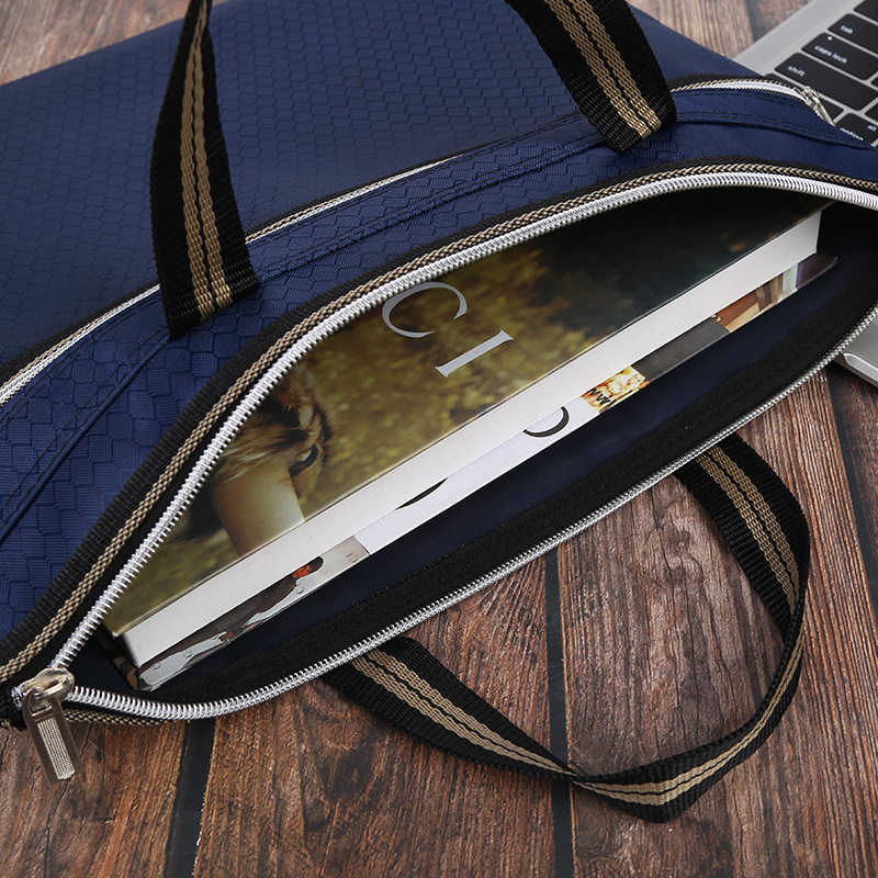 Verslo portfelis iš Oxford audinio, miesto paprastumo stilius, diamantinis raštas, atsparus vandeniui